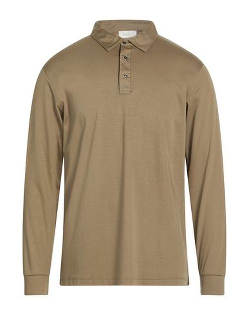 Man Polo shirt Military green Size 42 Cotton