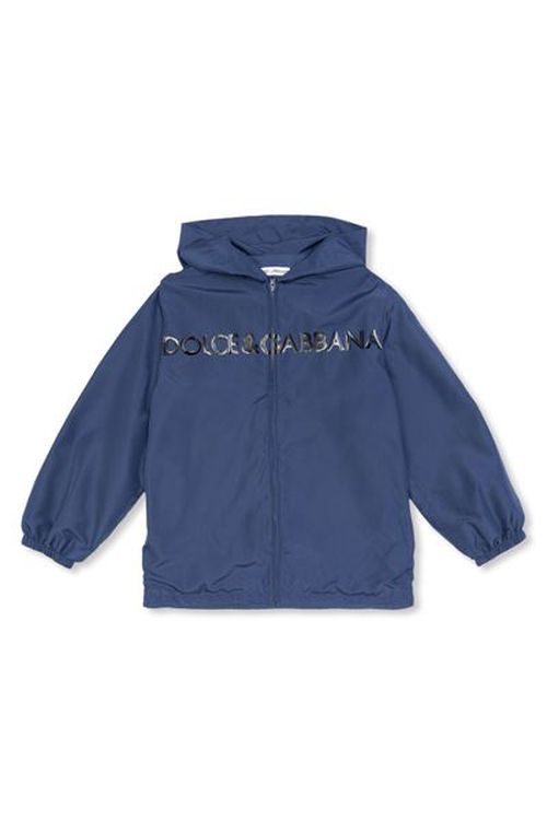 Dolce & Gabbana Kids K-Way Logo Printed Zipped Jacket