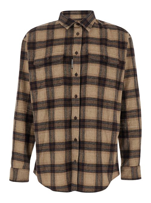 Camicia A Scacchi In Lana