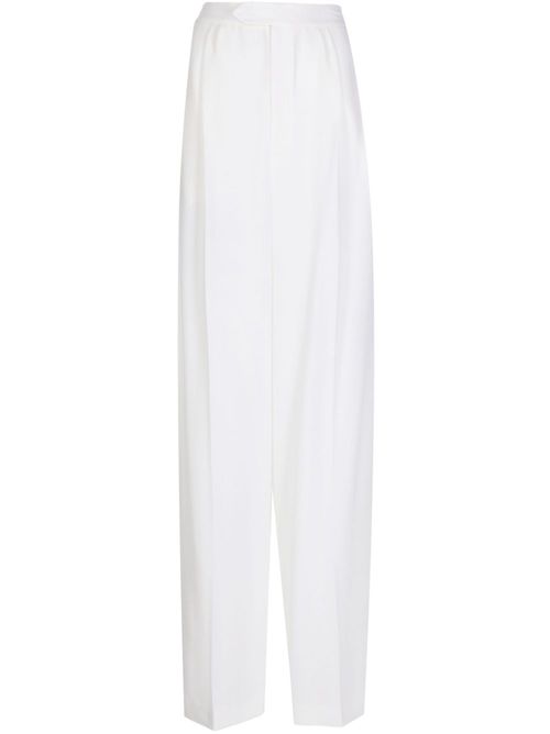 Wool wide-leg trousers - White