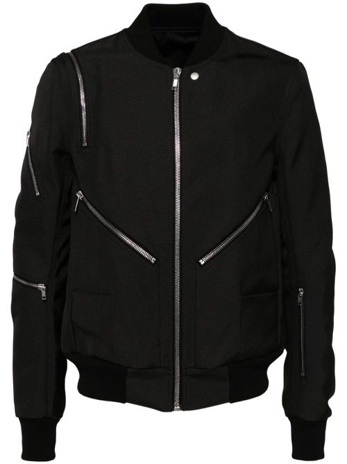 Zip-detaining bomber jacket - Black