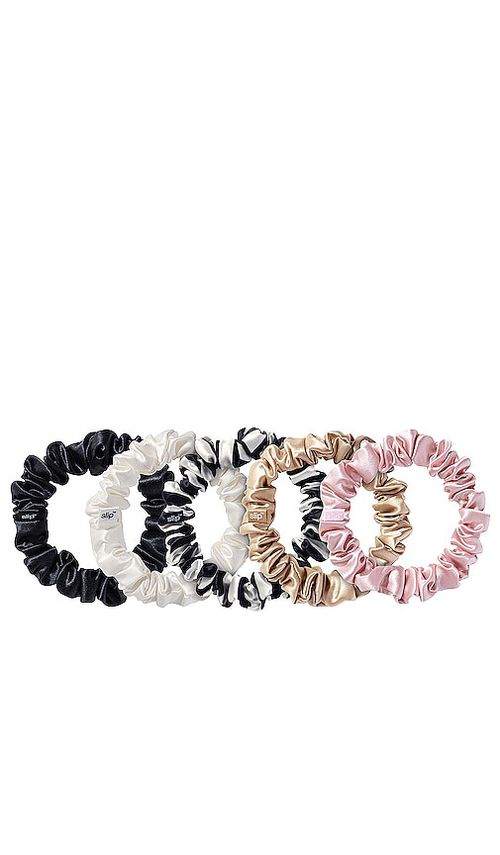 Slip Midi Scrunchies 5 Pack In Multi in NA