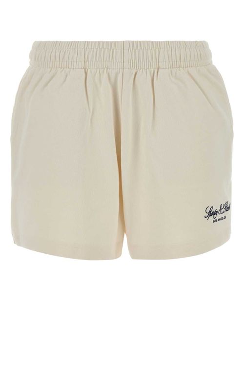 Embroidered Bermudas — Beige