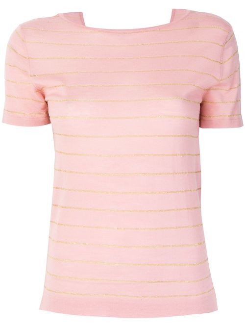 Cashmere Carly lurex knitted top - Pink