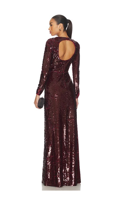 LIKELY Reese Gown in Merlot. 2 also