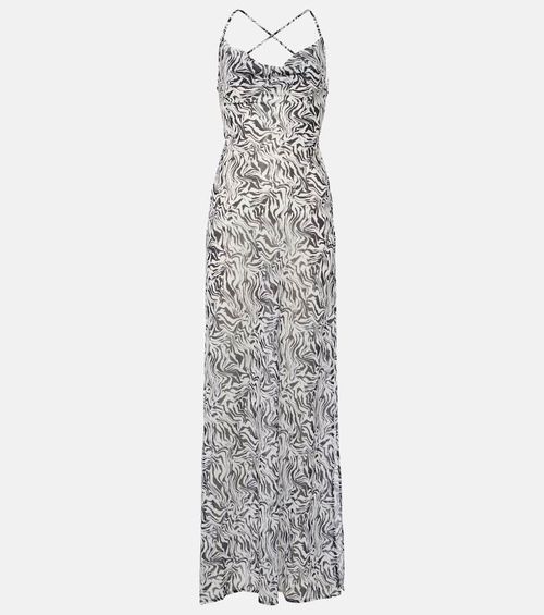 Sahara zebra-print maxi dress