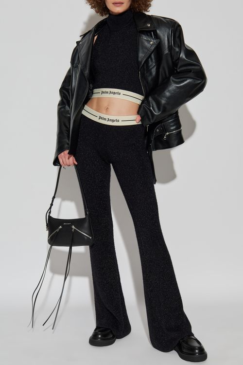 Top With Stand-up Collar, Women's, Black