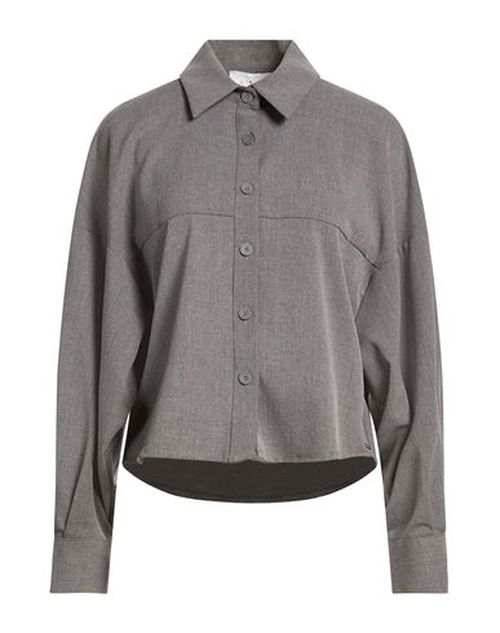 Woman Shirt Grey Size 6 Polyester, Viscose, Elastane