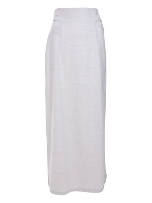 Fabiana Filippi side-flap maxi skirt - Grey