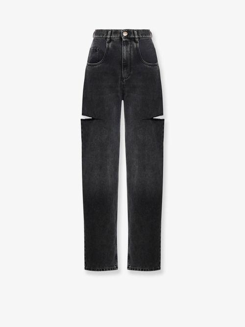 Destroyed Denim Jeans — Black