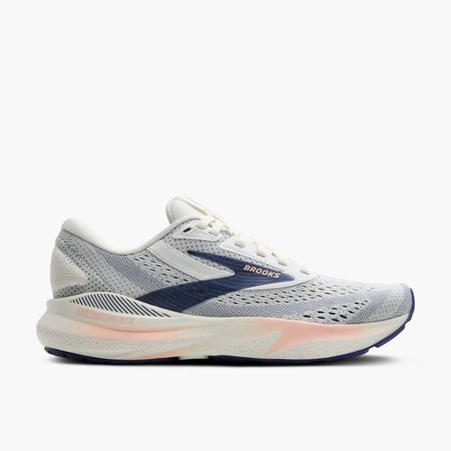 Women's Adrenaline Gts 24 Running Sneakers In Grey/blue Ribbon/peach