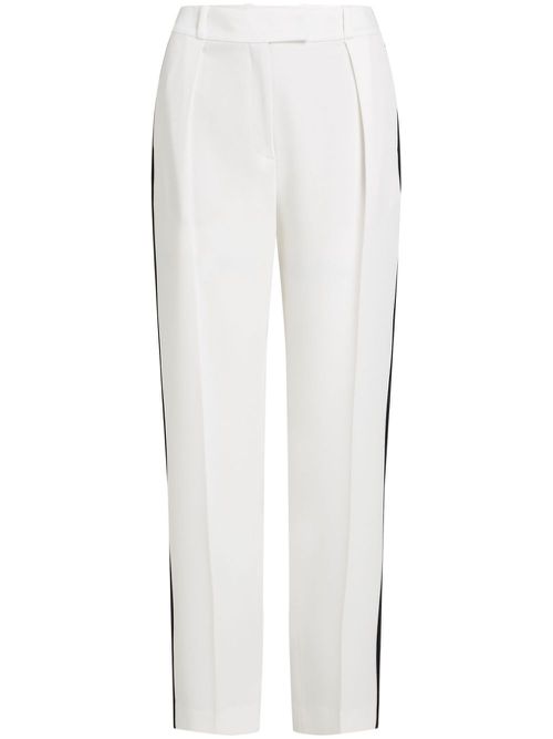 Panelled tailored trousers - White