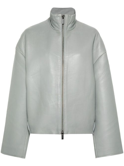 Bonded leather jacket - Grey