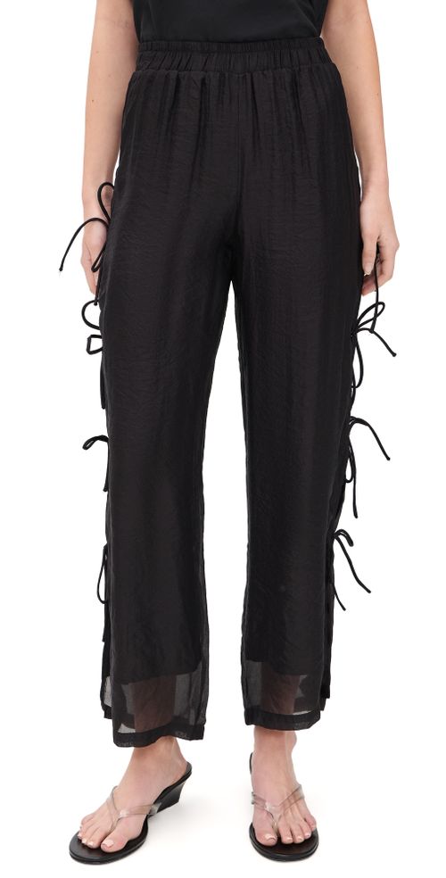 Evelyn Tie Pants Black