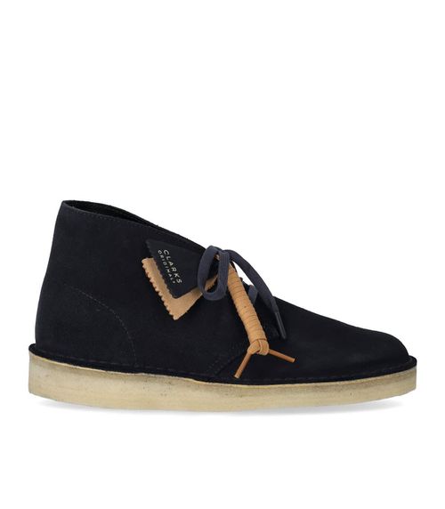 Desert Coal Navy Blue Suède Ankle Boot