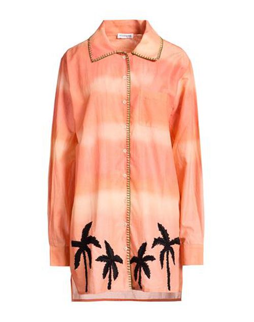 Woman Mini dress Salmon pink Size 1 Cotton