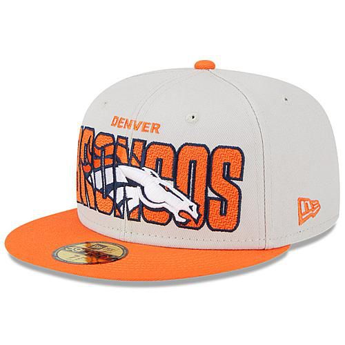 Men's Stone/Orange Denver Broncos 2023 NFL Draft On Stage 59FIFTY Fitted Hat