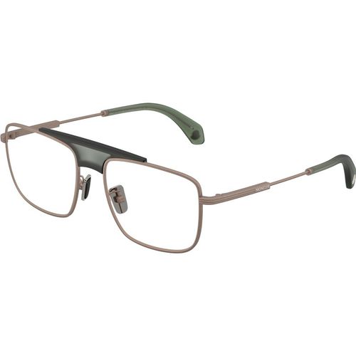 Moncler Unisex Moncler ME1011 1025 Monturas ópticas Metal Marrón Transparente Cuadrada Norma