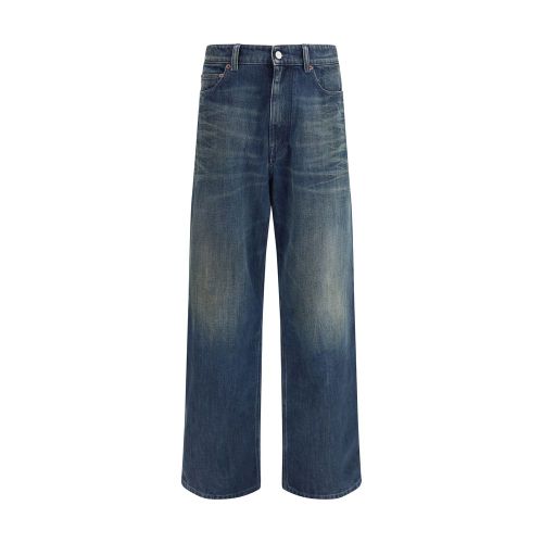 Five-Pocket Cotton Jeans — Blue