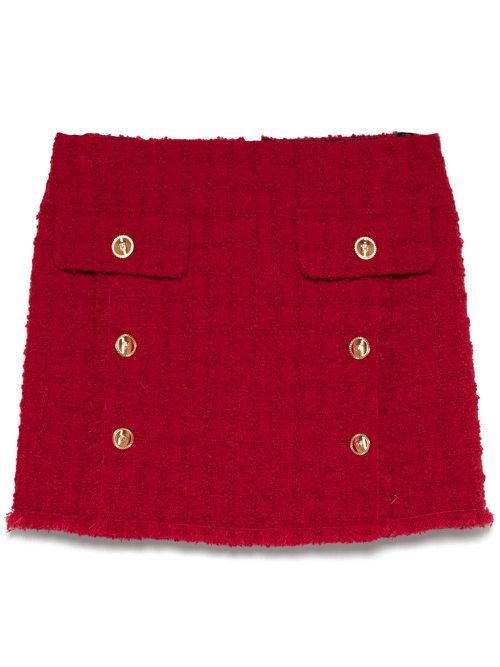 Heritage tweed mini skirt - Red