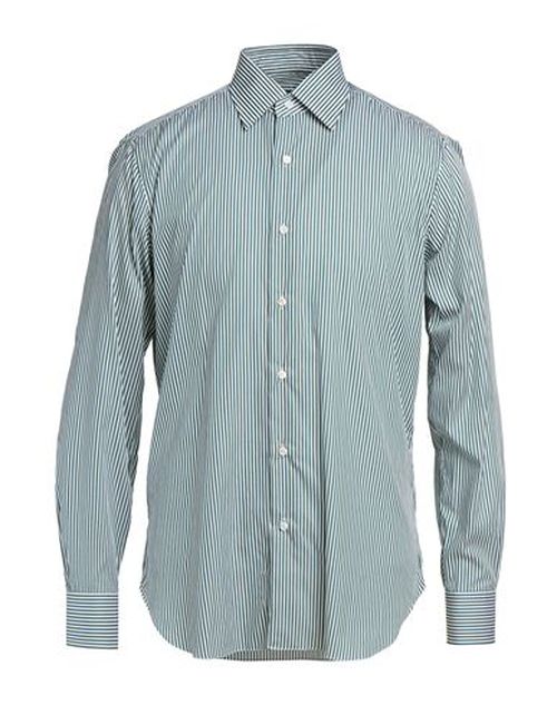 Man Shirt Dark green Size 15 Cotton
