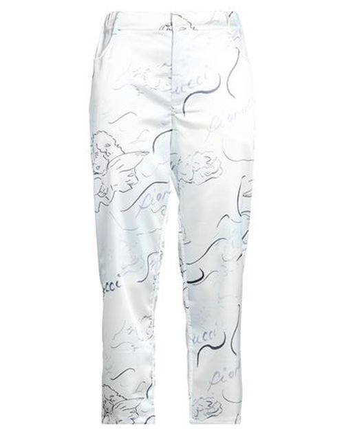 Woman Pants White Size XL Polyester, Elastane
