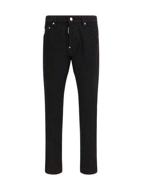 Cotton-Blend Denim Jeans — Black