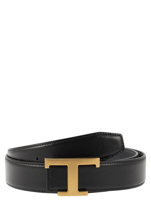 Timeless Reversible T Leather Belt