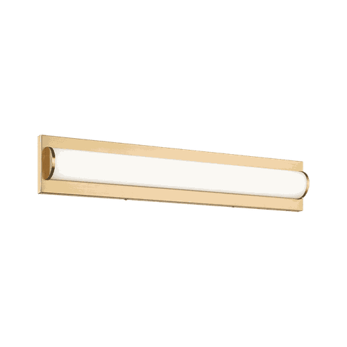 Aged Gold Brass One Light Vanity from the Psyra Collection