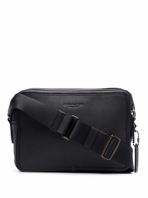 Charter leather crossbody bag - Black