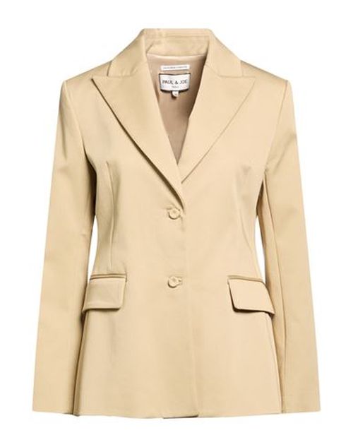 Woman Blazer Sand Size 2 Cotton, Elastane