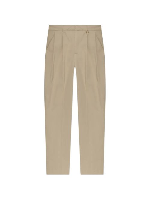 Pleated Straight-Leg Trouser