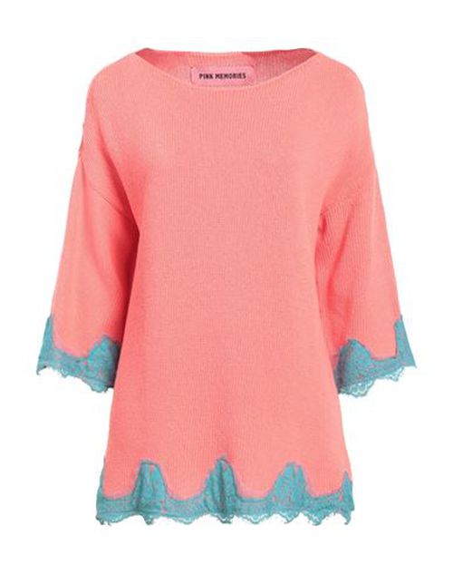 Pink Memories Woman Sweater Salmon pink Size 6 Recycled cotton, Acrylic, Polyamide