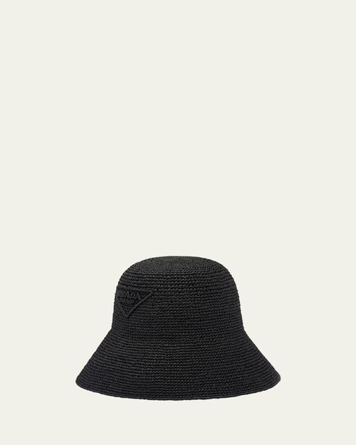 Triangle Logo Wide-Brim Sun Hat