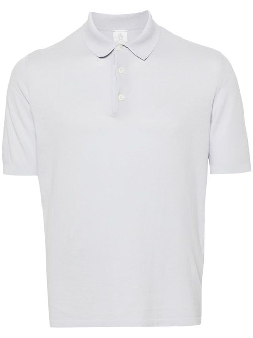 Short-sleeve cotton polo shirt - Blue