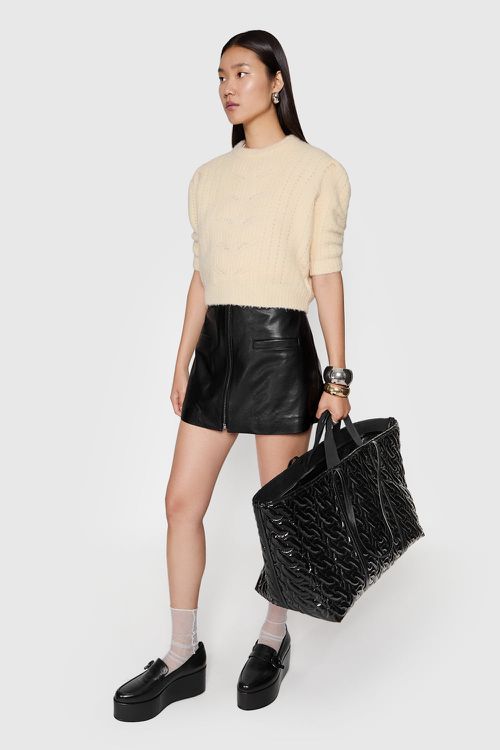 Rebecca Minkoff Campbell Puff Sweater In Blonde