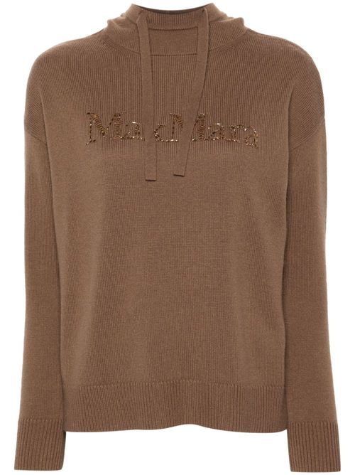 Crystal-logo hoodie - Neutrals