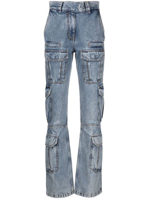 - Cargo Denim Cotton Jeans