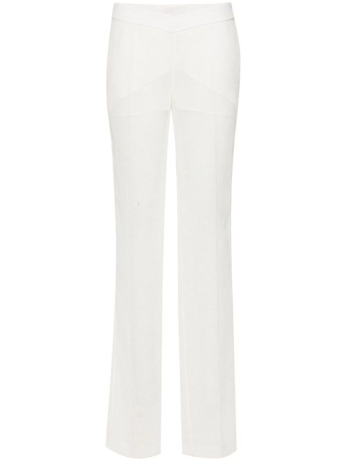 Pressed-crease straight trousers - White