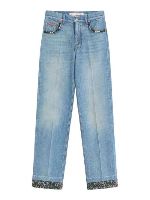 Flower detail jeans