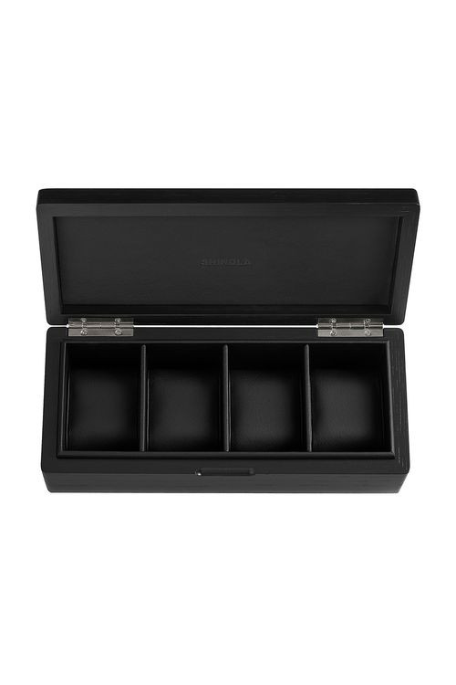 Shinola Watch Collector's Box in Black Oak & Black - Black. a
