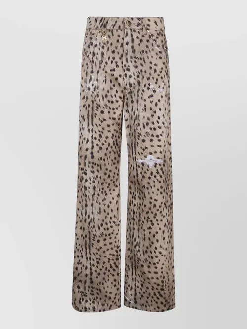 Amiri - deer print carpenter wide leg jean