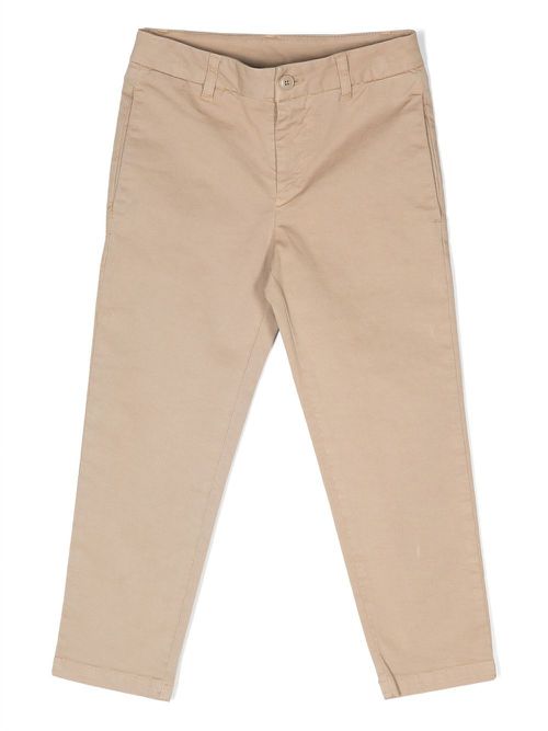 Straight-leg cotton trousers - Neutrals