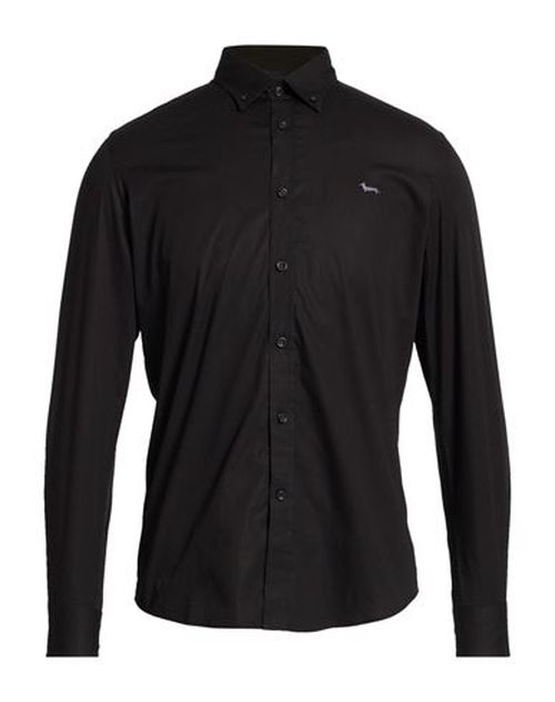 Man Shirt Black Size S Cotton, Elastane