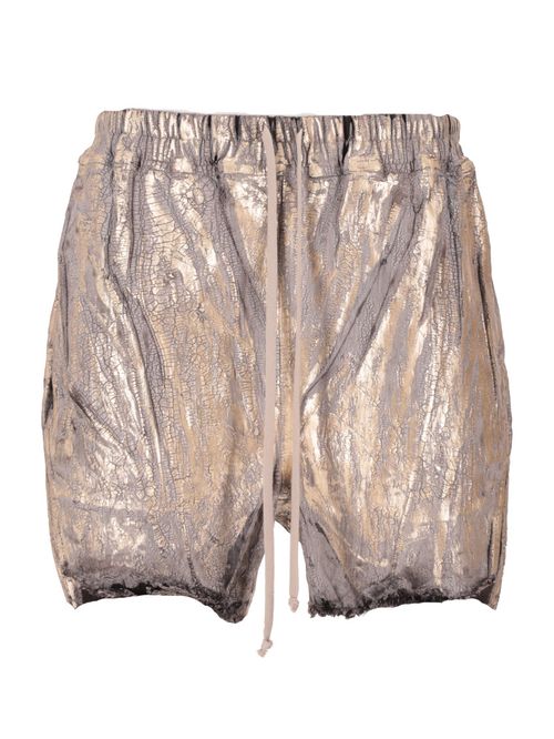 Gold Textured Shorts