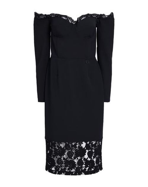 Noir Woman Midi dress Black Size 4 Polyester, Elastane, Polyamide, Cotton