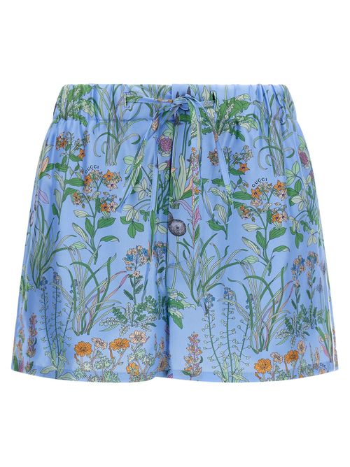 Flora Bermuda Shorts — Blue