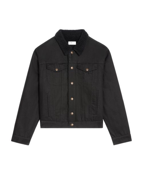 TRUCKER JACKET IN PURE BLACK WASH DENIM