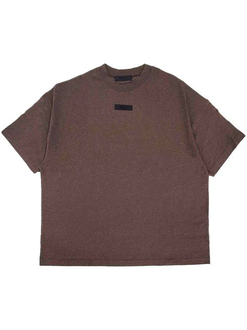 Logo-appliqué cotton T-shirt - Brown