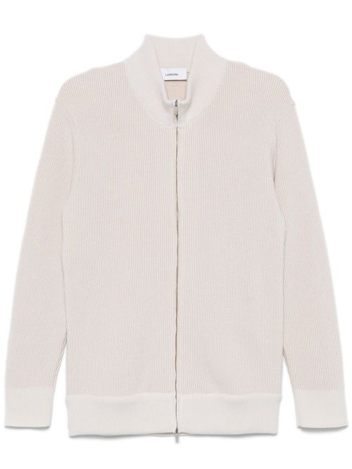 Ribbed cardigan - Neutrals